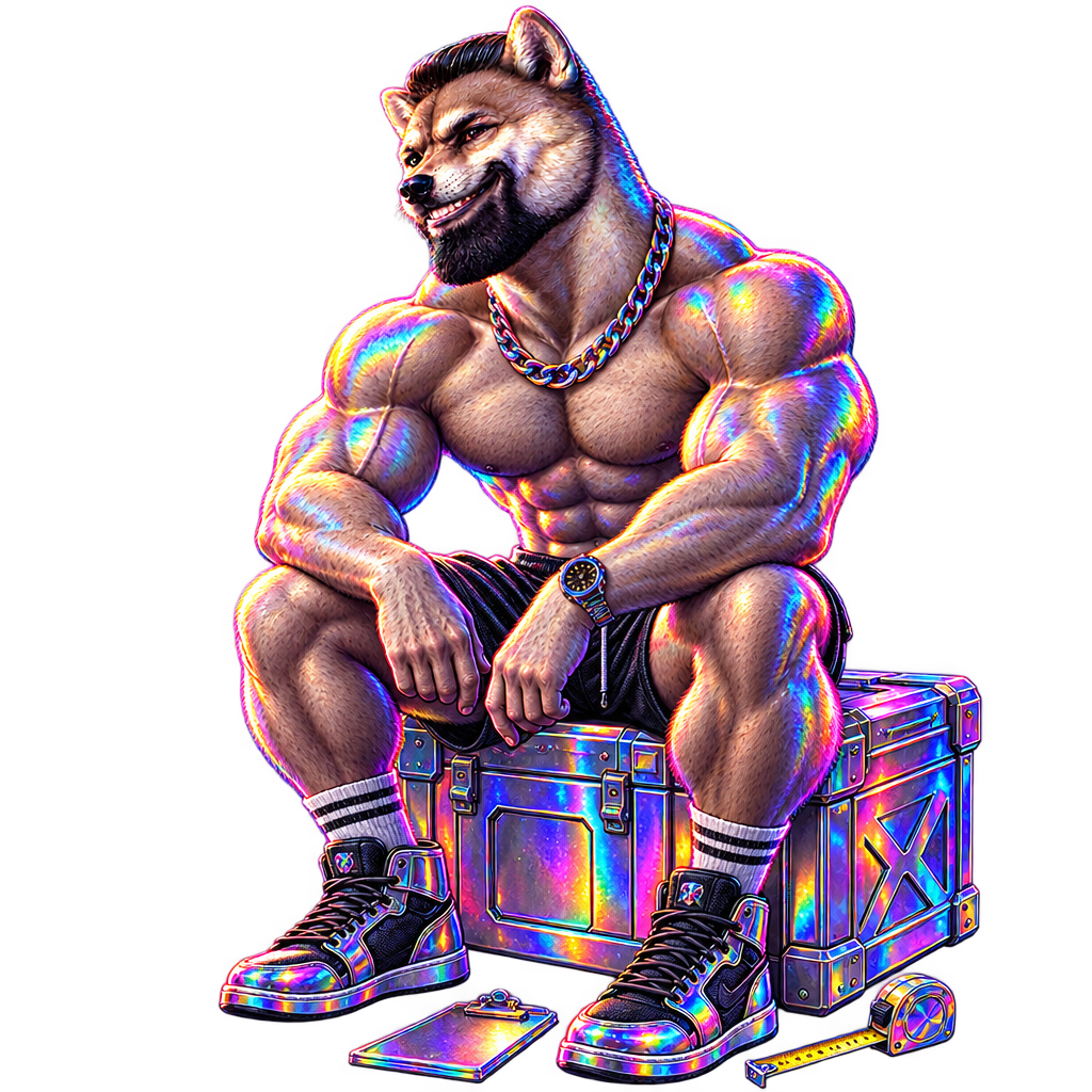 Chudinu seated on a specimen crate, clipboard and tape measure at his feet